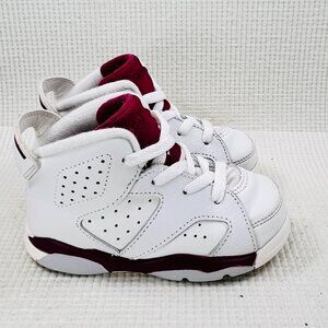 Nike Jordan Maroon 6 Retro 2015 Nike Burgundy Toddler Shoes Size 6C 384667-116